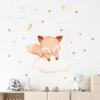 Cartoon Cute Sleeping Fox On The Cloud Animal Wall Stickers Removable for Bedroom Living Room Nursery Decoration Wall Decals