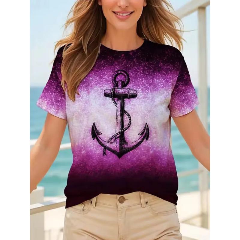 3D Printed Summer Women's T-shirt Breathable Fashion Versatile Casual