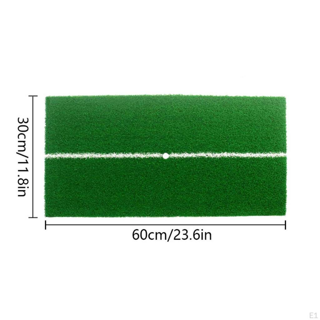 Golf Mat with Alignment Stripe Synthetic Turf Hitting Portable for