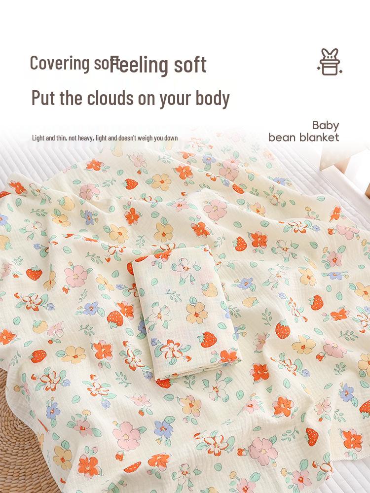 Double-Layer Cotton Cartoon Baby Swaddle: Breathable, Lightweight Swaddling Blanket for Infants & Toddlers