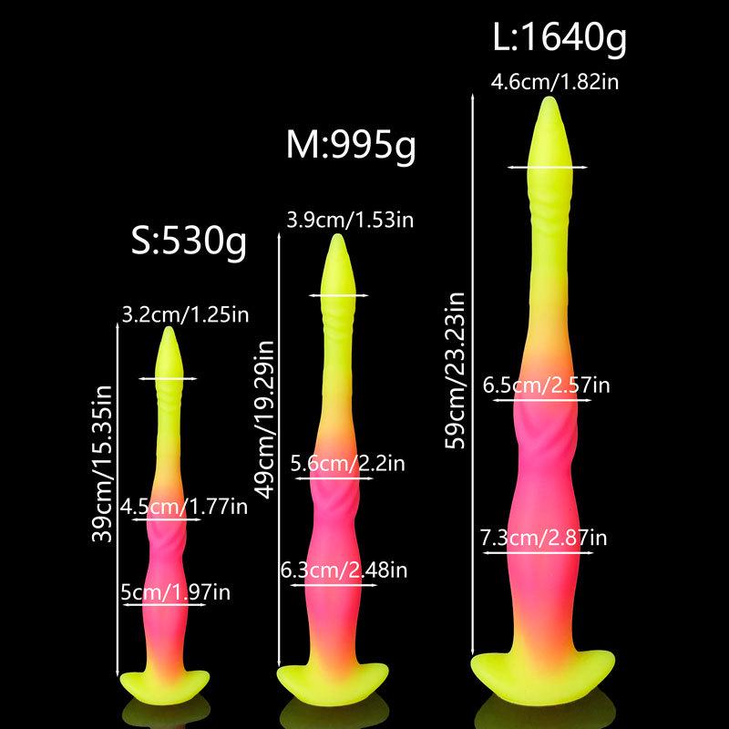 Silicone Ultra-Long Colored Butt Plug for Male Self-Stimulation and Prostate Massage