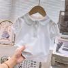 Children's Summer Polo Shirt: Unisex Short-Sleeve T-Shirt with Lapel and Lace for Boys and Girls