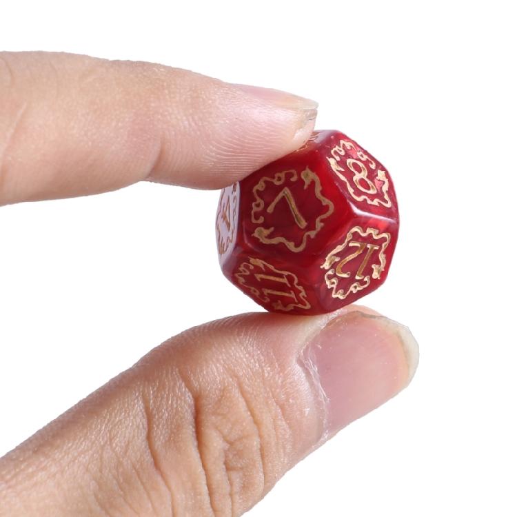 7 szt. Kości wielościenne Wzór Smoka Kości do gry planszowej Wielostronne Kości akrylowe do gry fabularnej Łatwe do odczytania