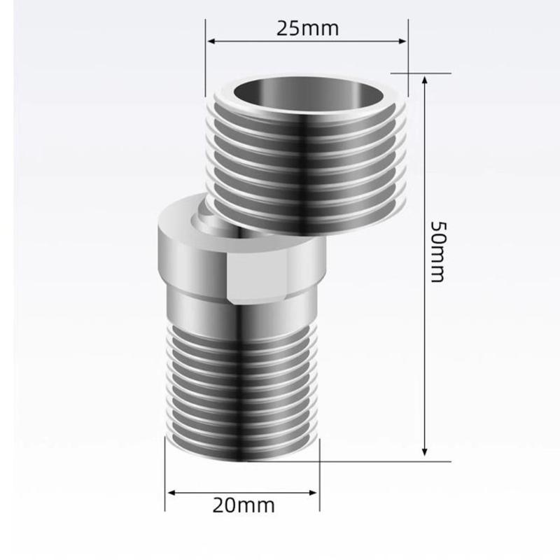 Steel Rotation Mixer Valves with 360 Degree Rotation Multiple Directional Shower Connector for Flexible Bathroom Use
