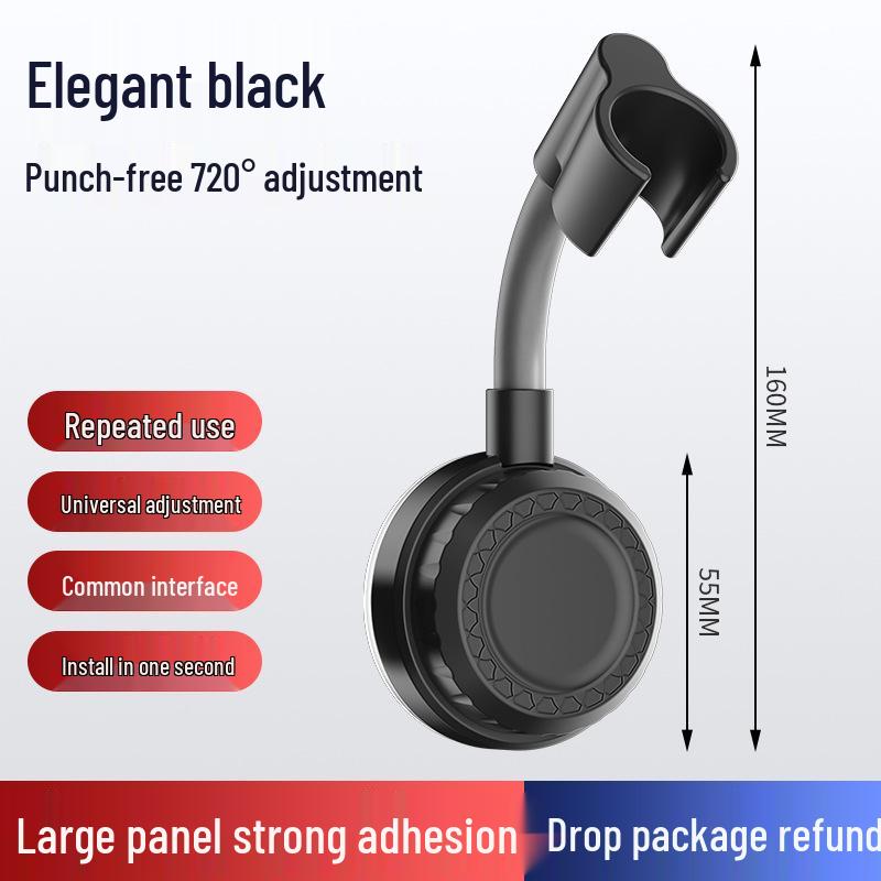 Universal No-Drill Suction Cup Shower Head Holder