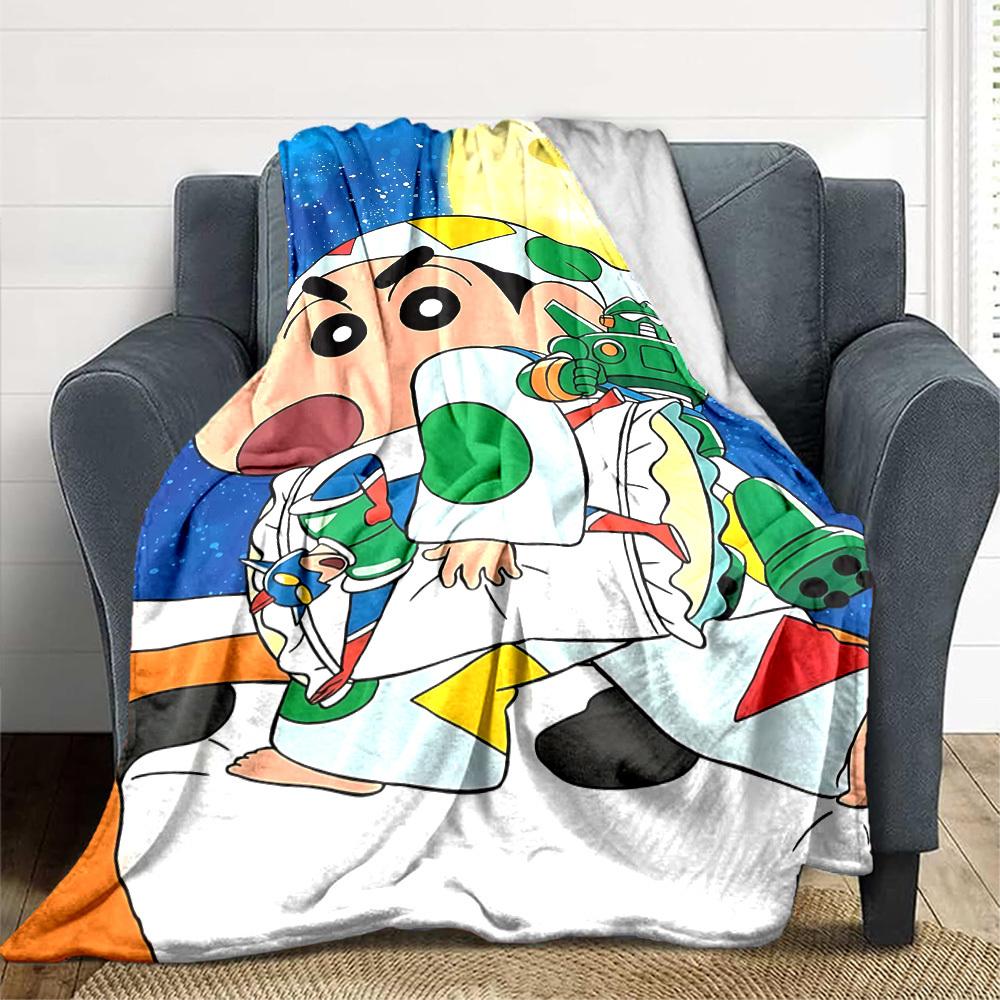 1pc Crayon Shin chan Blanket Soft All Season Throw with Vibrant Design, Perfect for Home, Travel, and Gifts, Ideal for Naps and Camping