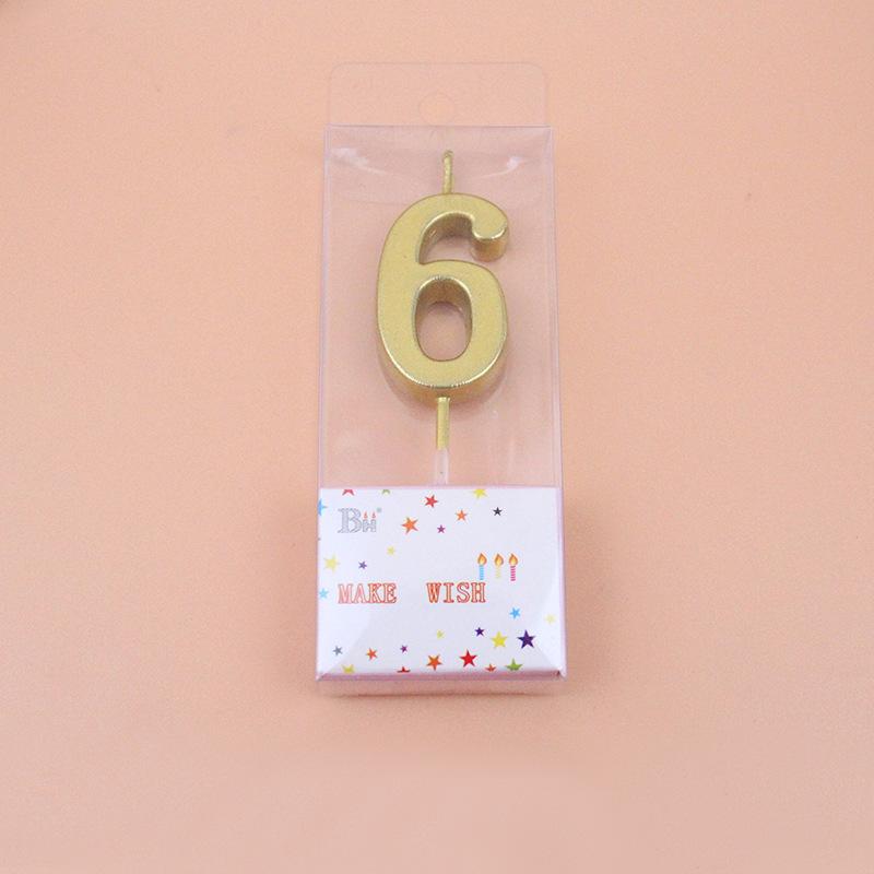 Golden Number Candles 0-9 Birthday Cake Candles High Quality Local Gold Number Candles