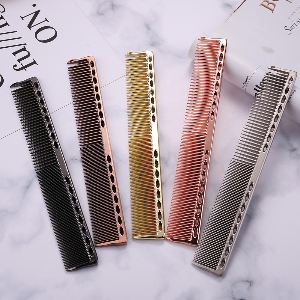 Pro Salon Haarpflege Stylingwerkzeug Aluminium Metall Antistatisch Friseurkämme Haare Friseurkämme Friseurkämme Salonkämme