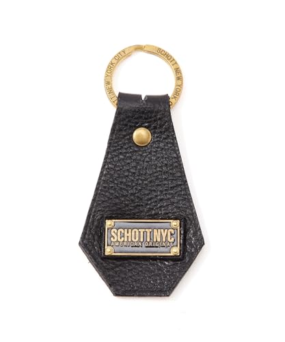 Кожаный брелок Schott, мужской, F 010, черный, 782-5970033