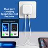 Usb Type C Charger 50W Dual Pd Portable Usb C Charger Support Type C Pd Fast Charging For Iphone 15 14 13 12 Pro Max 11 X Tablet