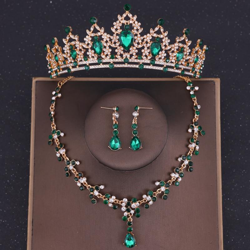 Baroque Crystal Tiaras And Crowns Rhinestone Bridal Jewelry Set Bridal Wedding Hair Accessories Jewelry Crown Tiara For Women