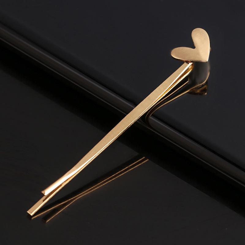 Nouveau Set d'Épingles à Cheveux Géométriques Dorées Coréennes - Accessoires pour Cheveux en Métal Faits Main DIY