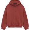 Fear of God Essentials Heavy Fleece Full Zip Hoodie Crimson Men Tops Red 192BT246246F
