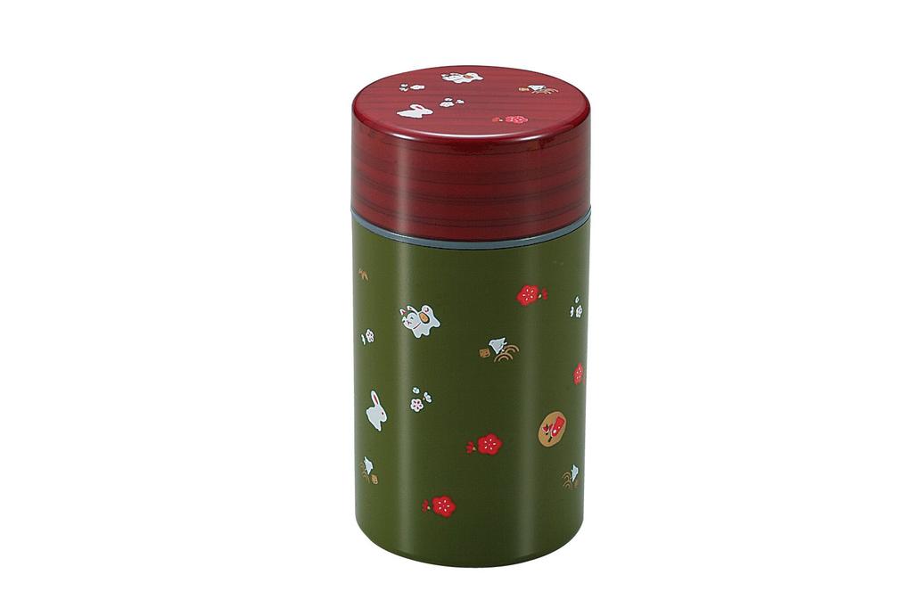 Tatsumiya Large Round Tea Stylish 05242 Caddy, Green,