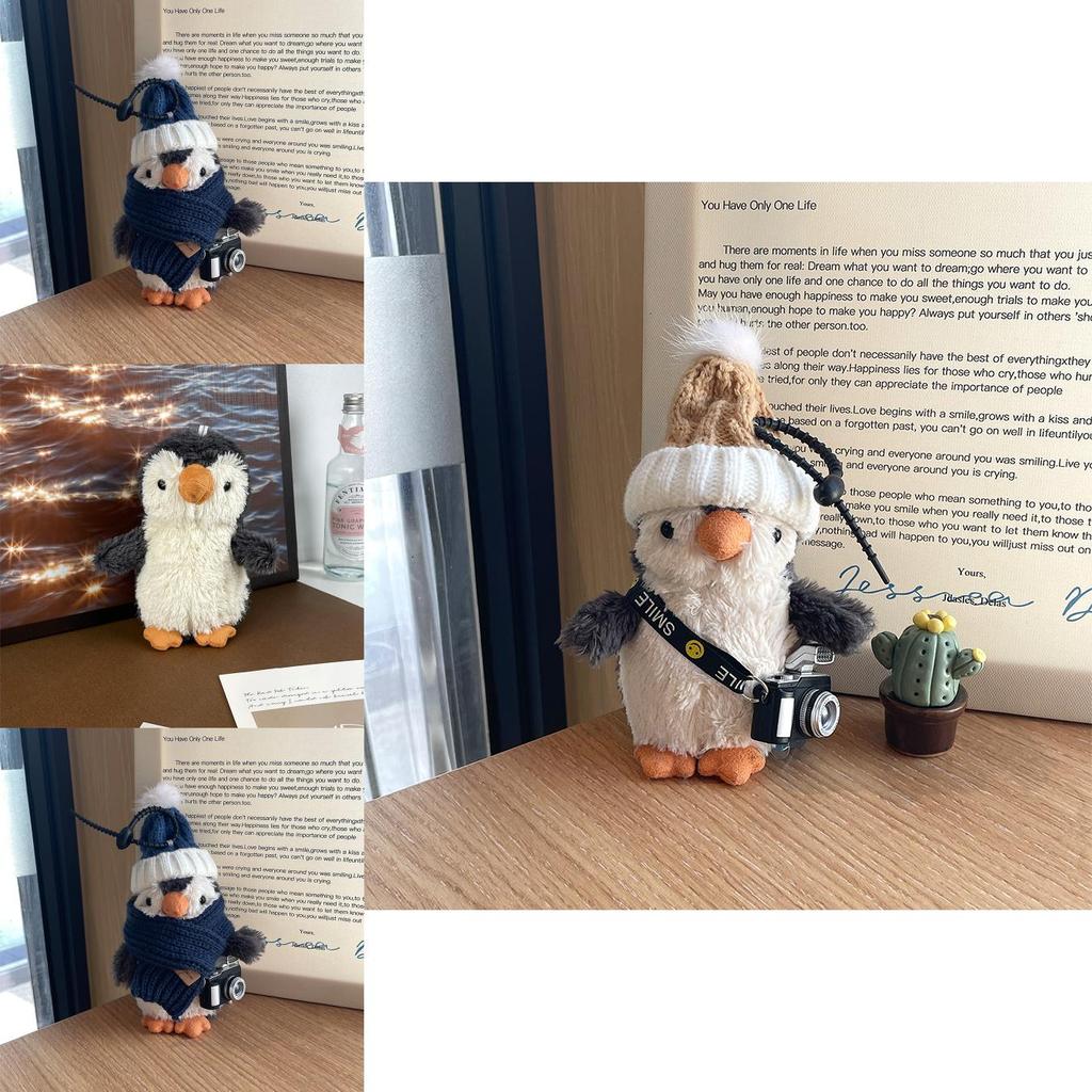 Erdnuss-Pinguin Plüschtier mit Schal und Hut Perfektes Geschenk für Kinder