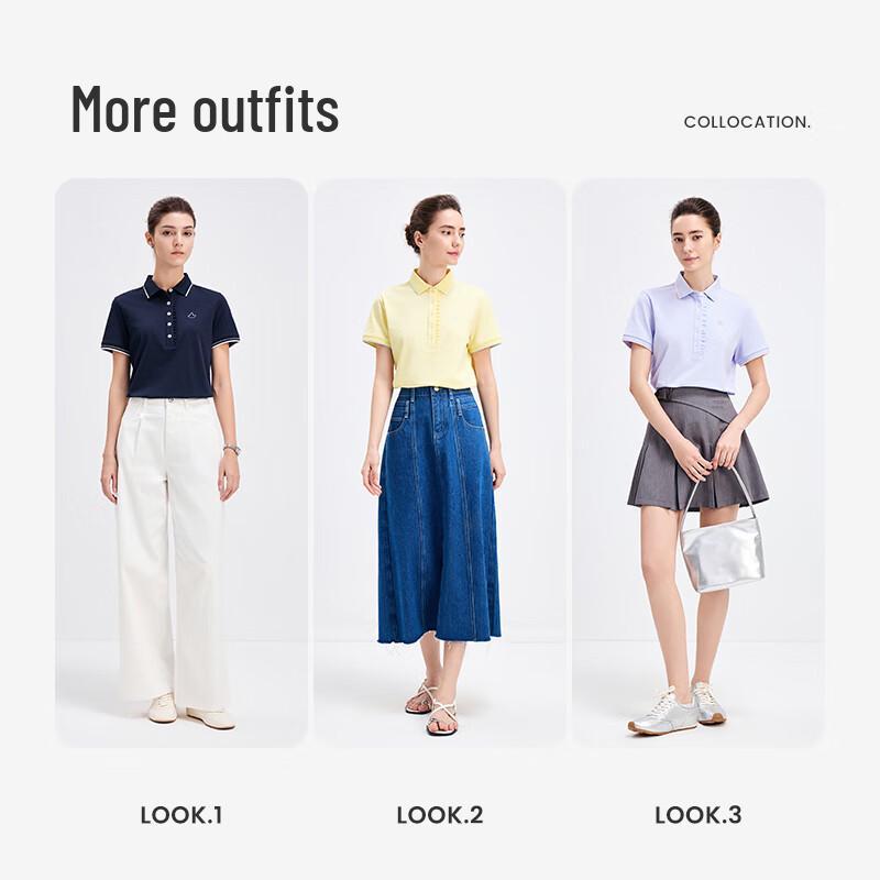 Navigare Women's Casual Short Sleeve Polo Shirt
