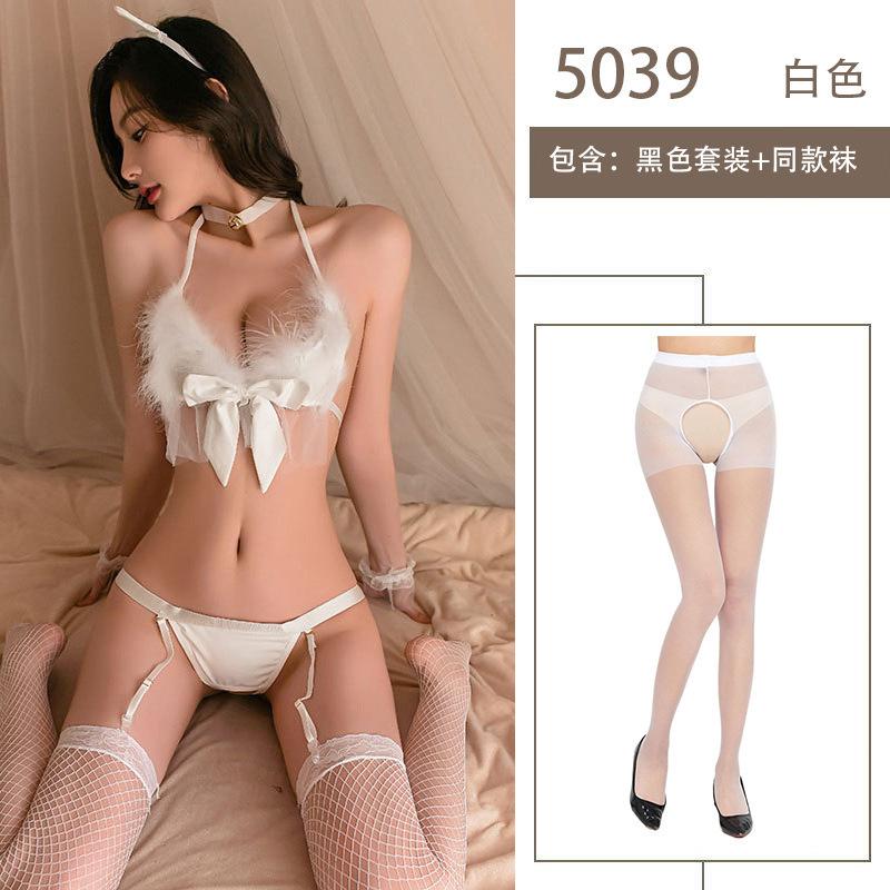 Sex Underwear Uniform Seduction Hot Three-point Feather Pussy Girl Sex Uniform Pure Lust Pussy Play