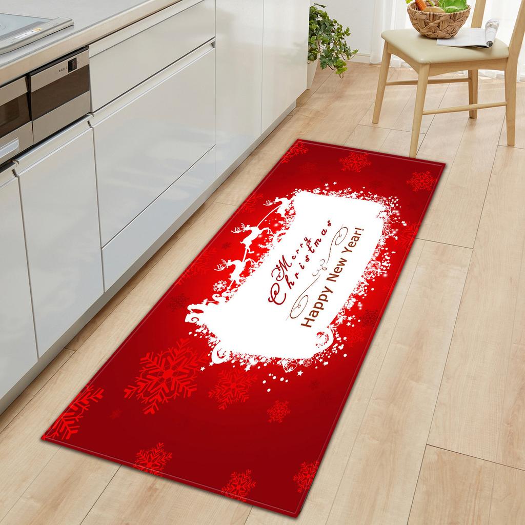 Christmas Kitchen Sand Carpet Doormat Long Floor Mat