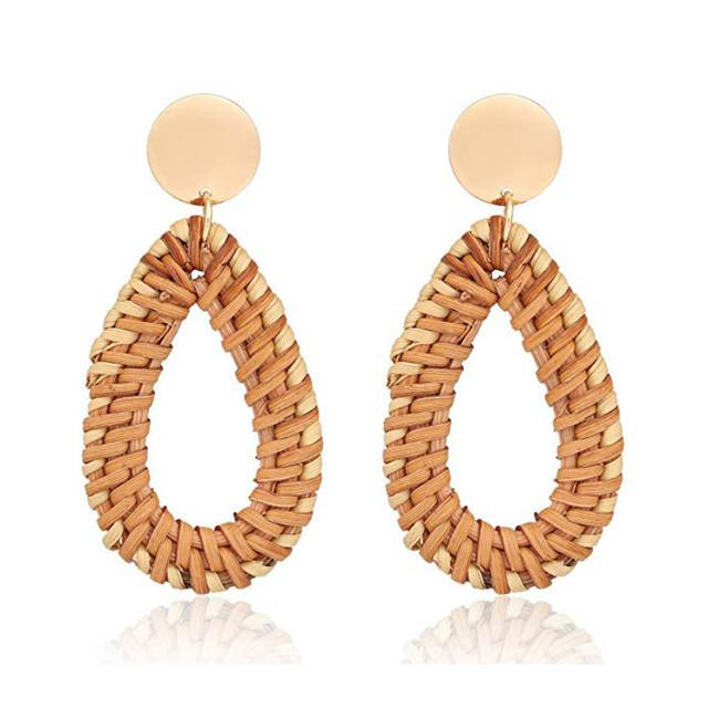 New Fashion Round Occident Clip On Earrings For Women Geometric Round Earring Wedding Jewelry