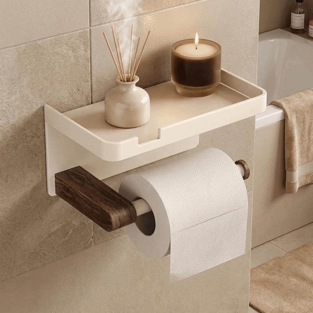 No Drill Toilet Paper Holder Wall Mounted Face Towel Tissue Boxes Tissue Paper Rack  Kitchen