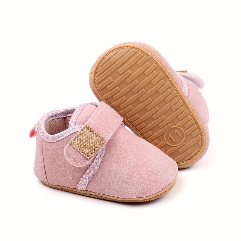 Youngsters Boys Girls Crib Shoes Cute Faux-suede Faux Faux-leather Youngsters First Walking Shoes Non-Skid Sneakers