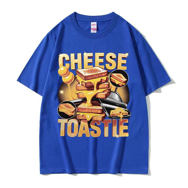 Funny Cheese Toastie Food Lover Gift Graphic T Shirts Men Women Harajuku High Quality Retro Tshirt 100 Cotton Oversized Tshirt