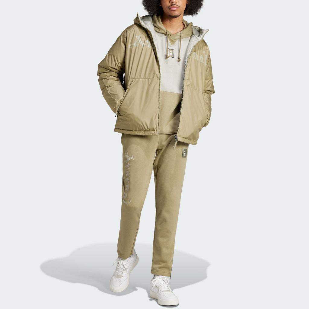 Adidas Arsenal FW24 Sezonowa Dwustronna Ciepła Kurtka Bawełniana Męska Kurtka Zielona Skórzano-Szara IT3916