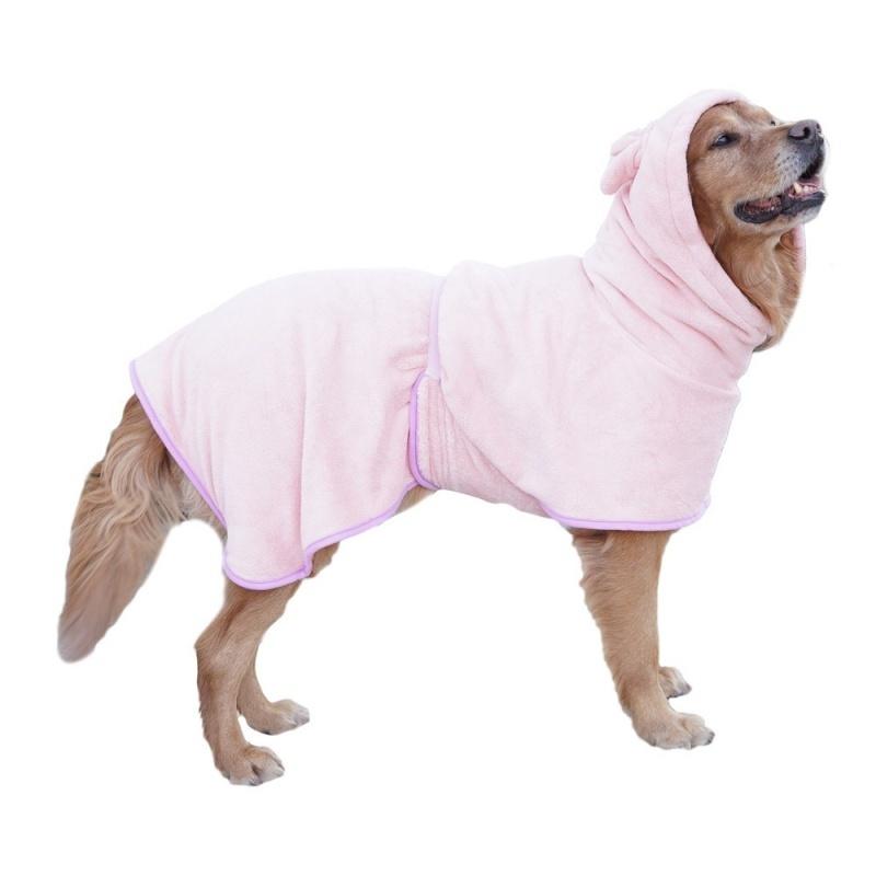 Dog Bathrobe Super Absorbent Pet Towel Bathrobe Bath Towels Quick-Drying Cat Dog Bath Towel Bath Supplies Dog Towel Microfiber