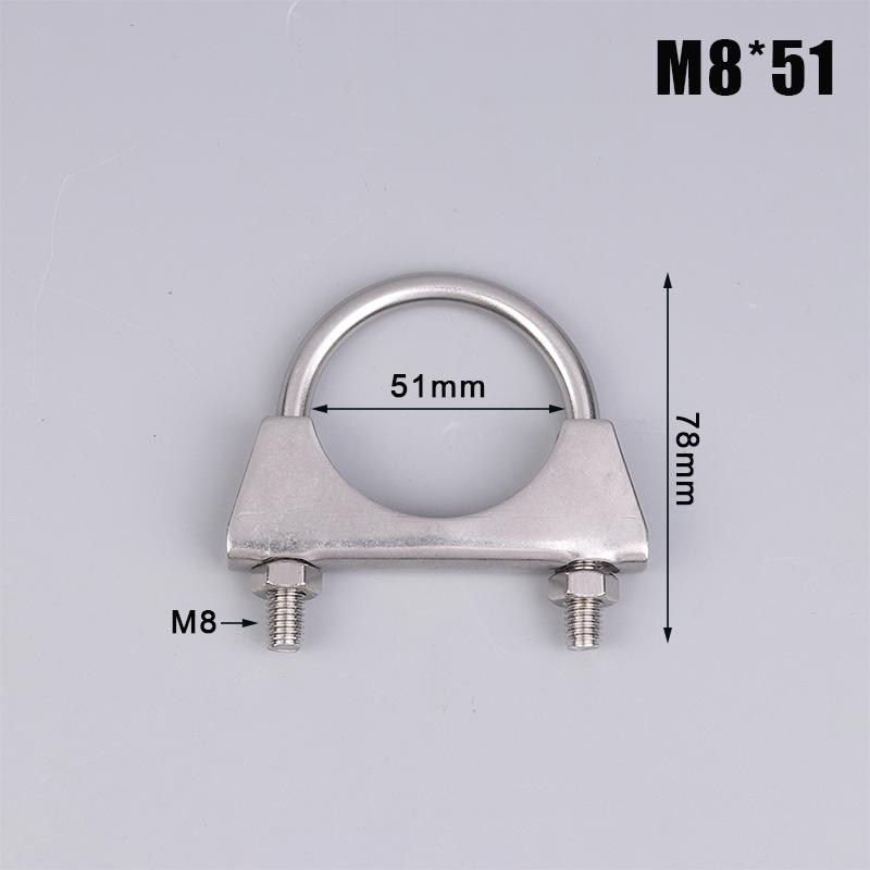 Șurub U Inox 304 Șurub Neregulat Cu Deflector Și Piuliță M8 Colier Țeavă Eșapament