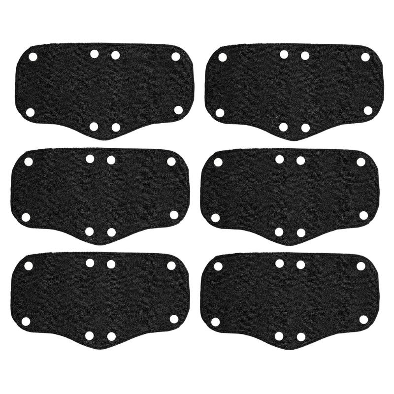 

6 Pieces Helmet Sweat Pads Hard Hat Sweatband Quick Installation Not Need Tools Breathable Moisture Wicking Design чорний