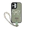 Pearl Bracelet Bow Leather Phone Case for Apple 17pro Fashion for IPhone16 Female Model 15plus