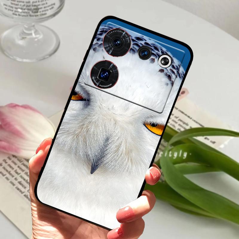 Case For ZTE Nubia Z50 Ultra Case Soft Print Silicone TPU Black Bumper Cover For ZTE Nubia Z60 Ultra Phone Back Coque z50Ultra