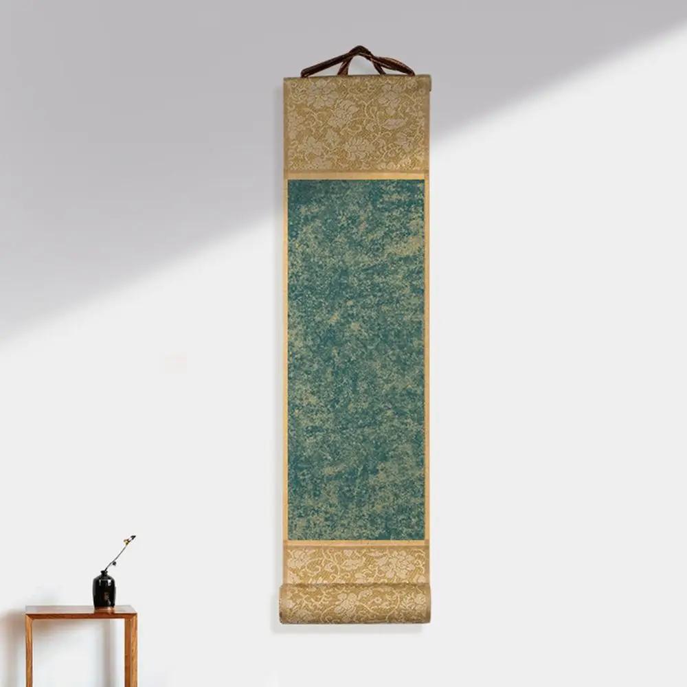 Crafts Office Home Decoration Painting Drawing Paper Mini Batik Trumpet Scroll Blank Hanging Scroll Gilded Rice Paper Scroll