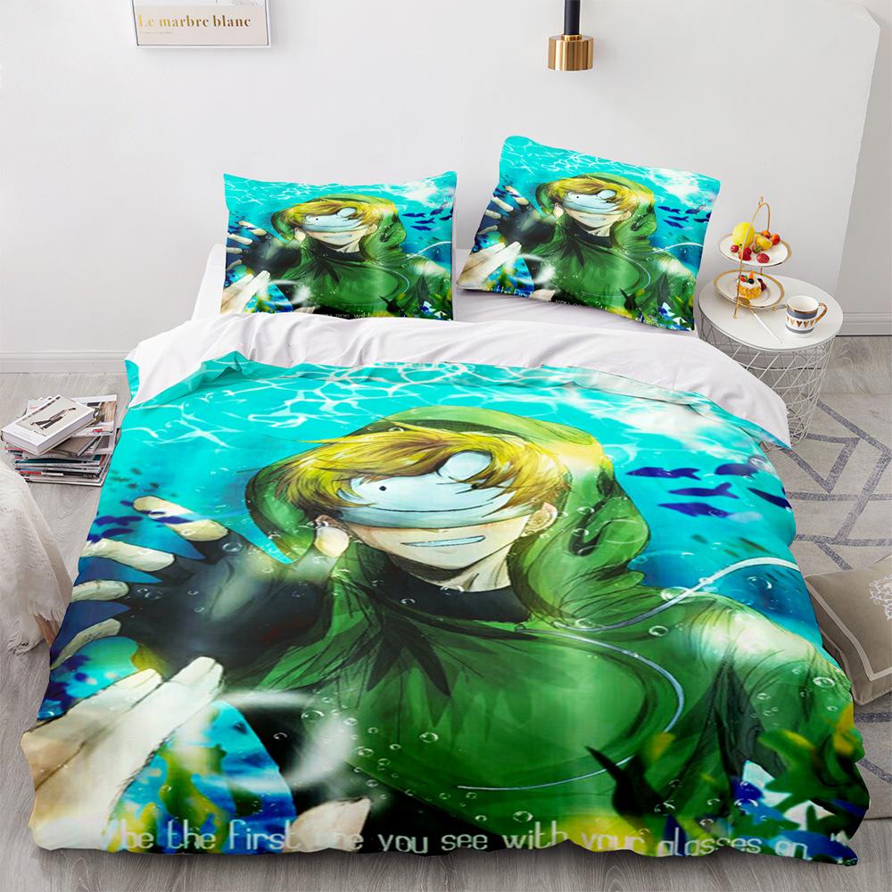 New Georgenotfound Merch Ranboo Dream Bedding Collection Boys Girls Twin Queen Size Duvet Cover Pillowcase Bed Kids Adult Hometextiles EU Twin 135x200cm