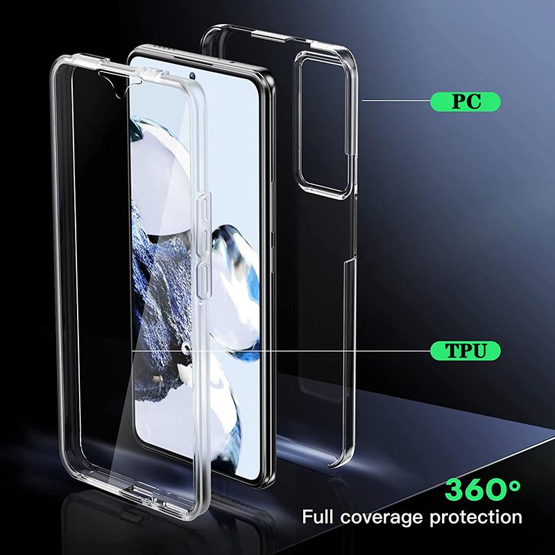 360° Full Cover Silicone Case For Xiaomi Mi  X S T 11 11T 11i 10 10T Lite Poco X4 X3 F3 M4 M3 Pro Clear Hybrid PC Hard