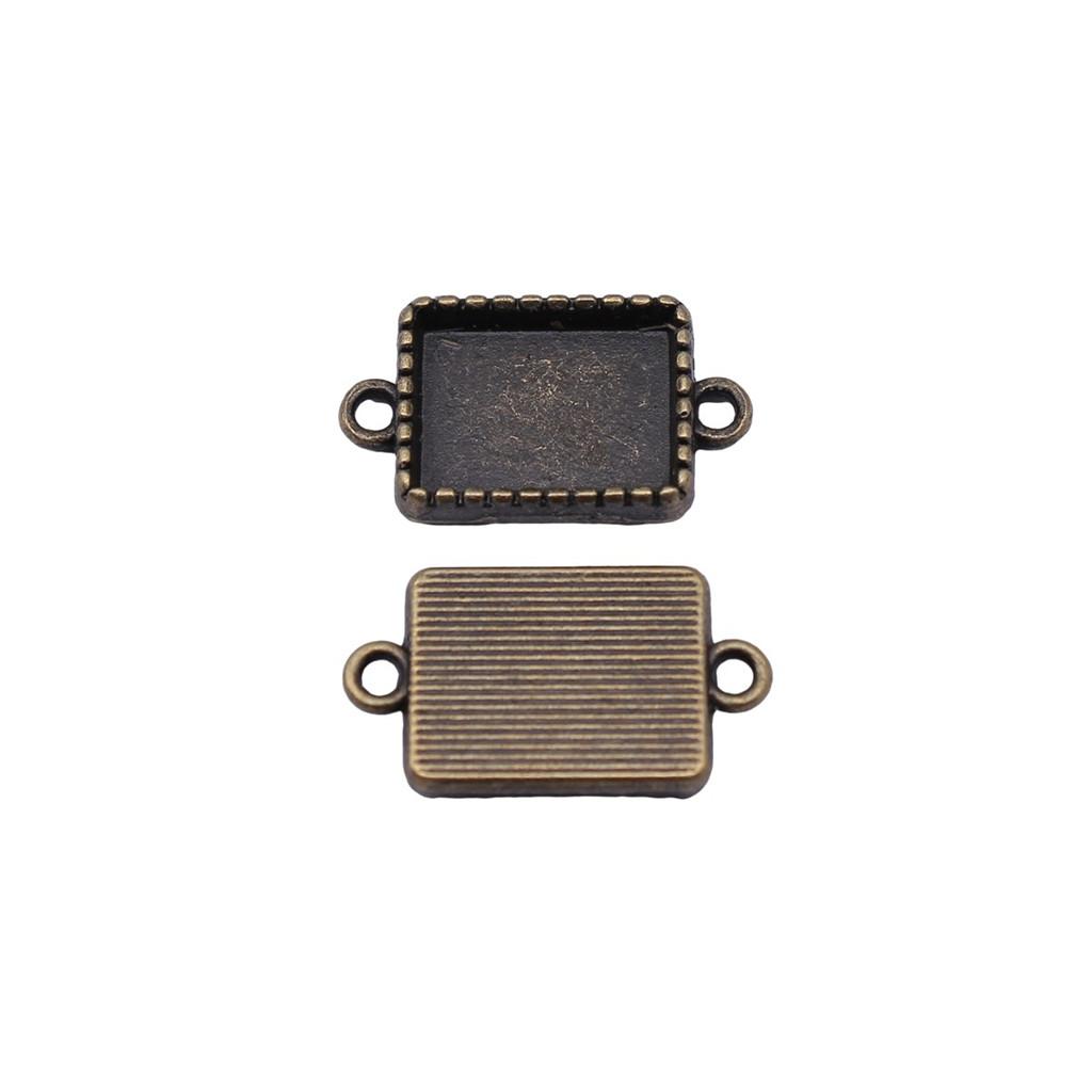 Vintage Metal Bezel Frames Resin Art Bezel Connectors For Photo Craft