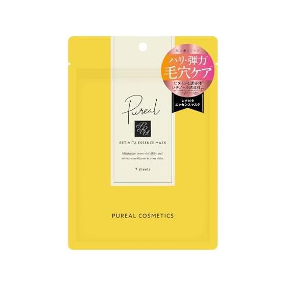 Pureal Pack Retivita Essence Mask 7 Pieces for Smooth Skin Pore Care Face Pack Sheet Mask Moisturizing Glycerin Free