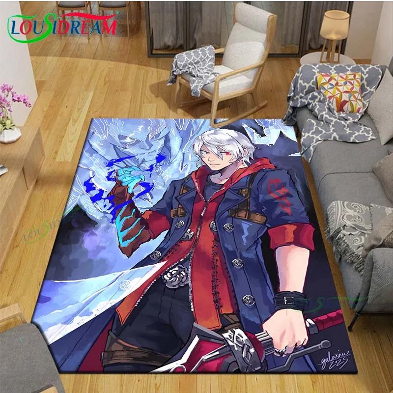 Fashion D-Devil May Cry Game Printed Carpet Outdoor Area Rug Non -slip Carpet Bedroom Decor Carpet for Living Room Birthday Gift