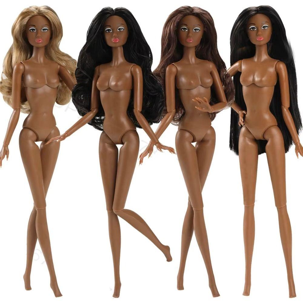 Dark Skin Supermodel Nude Doll European Action Figure Body Fashion 1/6 Doll Model  Children Gift
