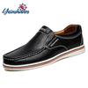 Fashion FUQIAO 2025 New Men Shoes Genuine Leather Comfortable Men Casual Shoes Footwear Chaussures Flats For Men Slip On Lazy Shoes