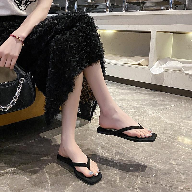 Fashion Flip Flops Women Summer Outside Flat Bottomed Beach Shoes Sandals Shoes for Women Slippers Slide Indoor House Chaussure Femme