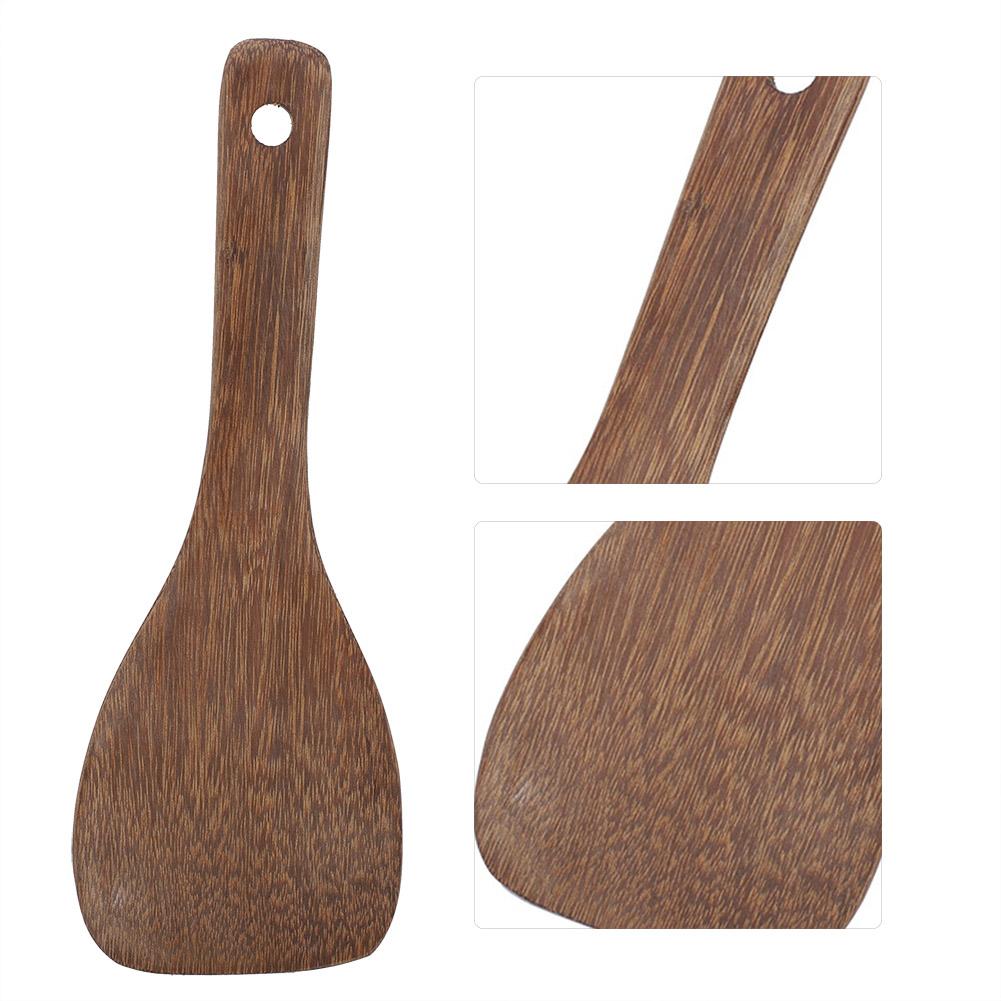 Kitchen Cooking Tool Shovel Wooden Spatula Fried Rice Turner Utensils (Round)