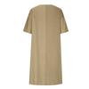 Women's Loose Casual Fashion V-Neck Solid Color New Dress