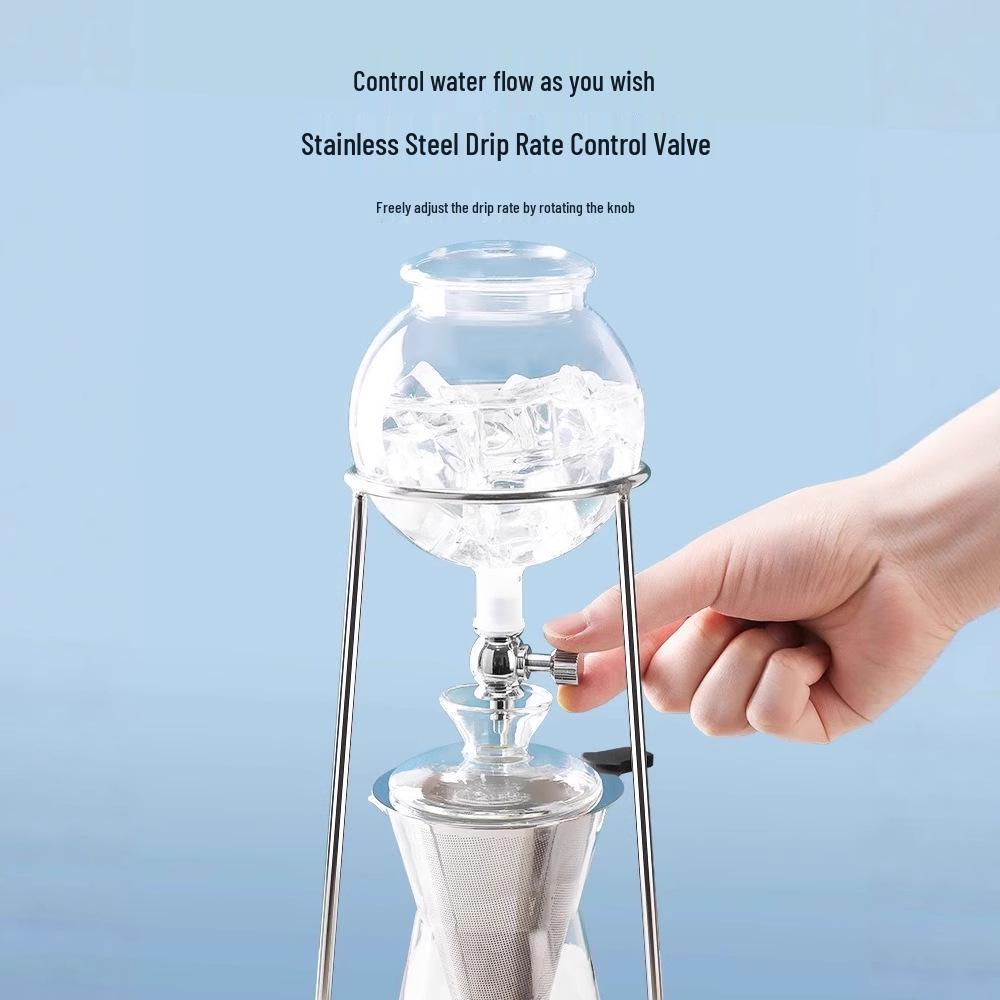 Macchina per Caffè Drip Freddo: Caraffa per Cold Brew e Filtro a Goccia Manuale per Uso Domestico