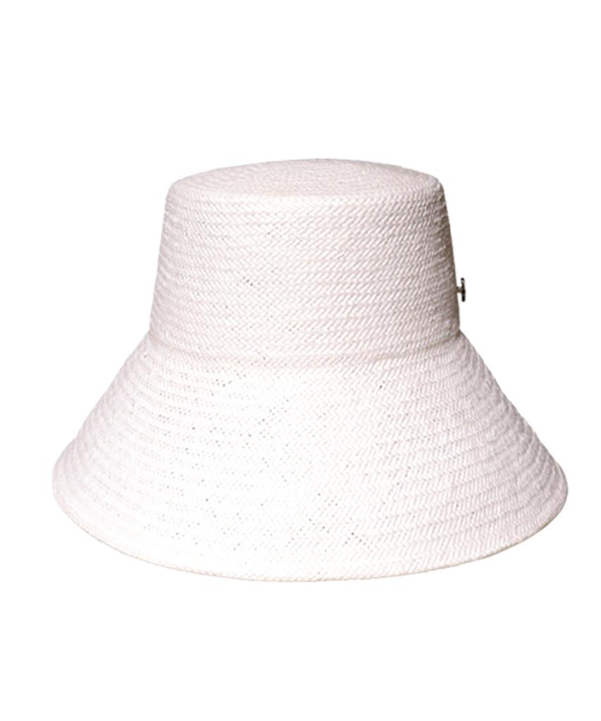 Elkebeullum Agave Wide White Bucket Hat