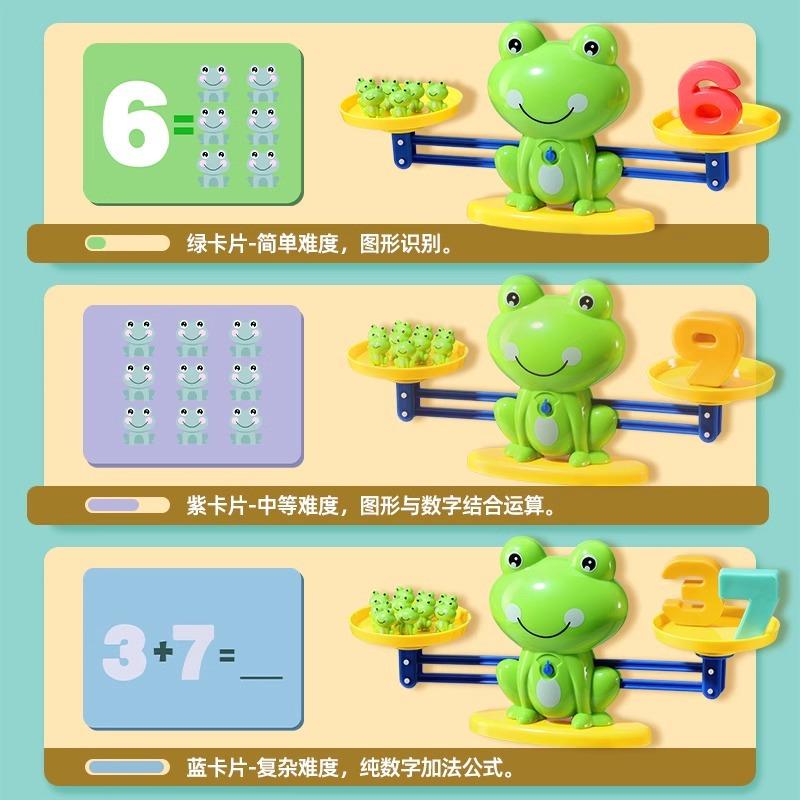 Frog Mathematical Balance, Children's Early Education Educational Toys, Intellectual Development Baby Cognitive Logical Thinking