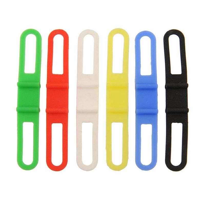 Fahrrad Silikonbandage Fahrrad Silikon Elastisches Bandageband Lichthalterung Fahrradlicht Taschenlampenhalter Passend für jedes Fahrrad