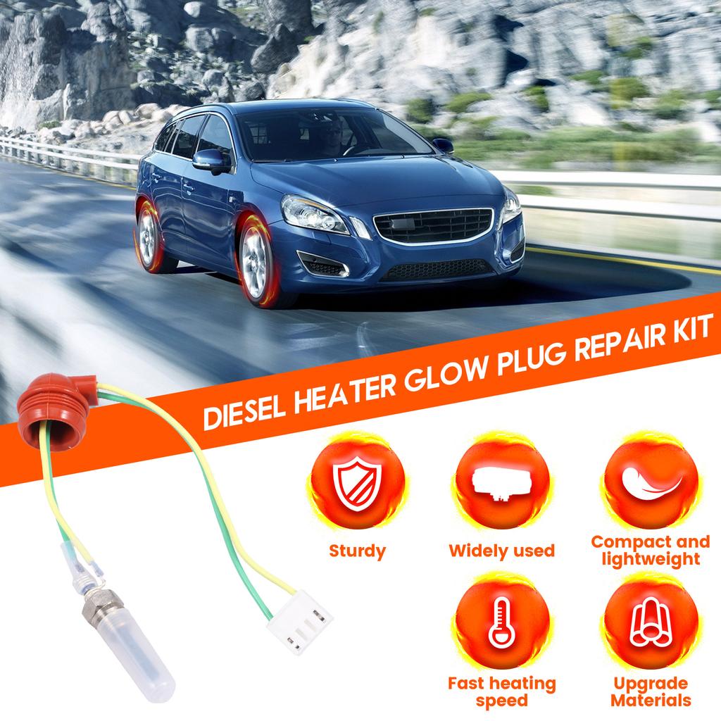 Glow Plug Repair Kit 12V Lgnition Plug Repair Parts 2-5KW Air Diesel Parking Heater Glow Car Parking Heating Kit Car Accessories