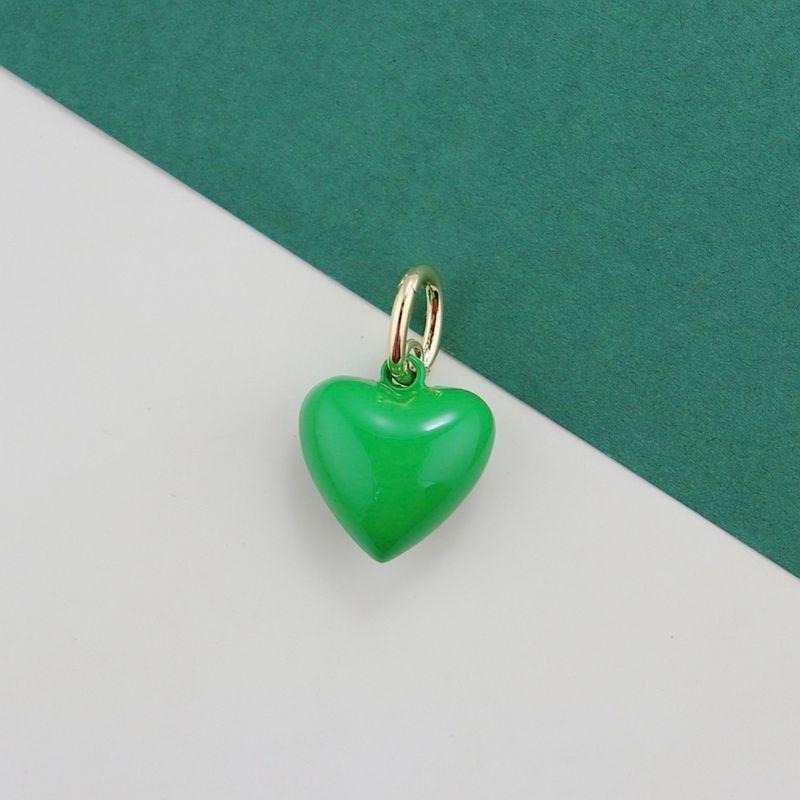 Colorful Hearts American Niche Ra Enamel Heart Moon Pendant Necklace for Women, Versatile and Fashionable