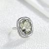 Bolaijewelry Luxusdesign Natürlicher grüner Amethyst Großer Edelstein Oval 12*16mm Ring 925 Sterlingsilber Wunderschöner feiner Schmuck